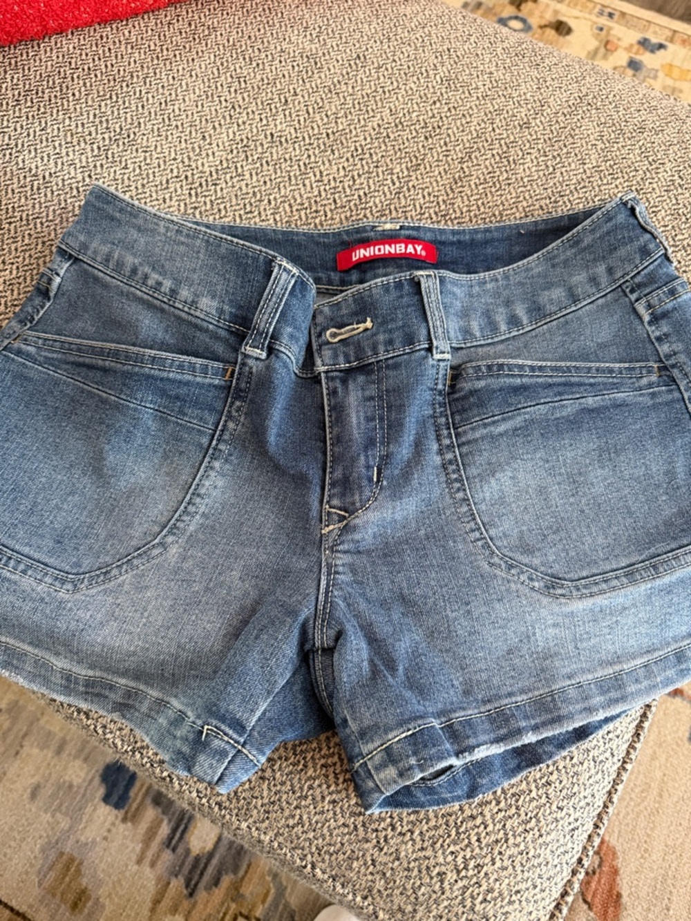 UNIONBAY Women's Washed Blue Denim Shorts